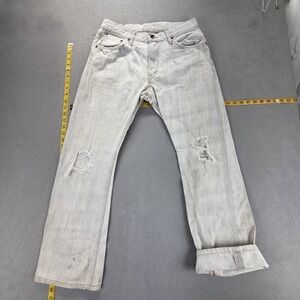 Edwin Jeans Mens White Selvedge 505 Made In Japan Thrashed Fits 28x28
